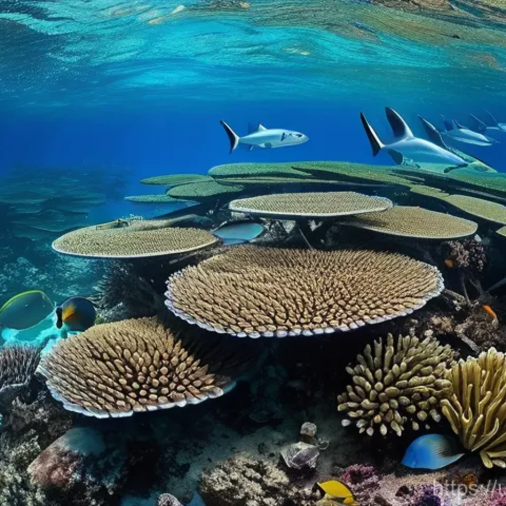 키리바시 해양 보호구역 - **"A vibrant and pristine underwater scene within Kiribati's Marine Protected Area. The image featur...