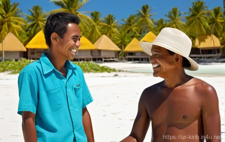 키리바시 영어 사용 가능성 - **Prompt: Kiribati Classroom: Bridging Languages**
    "A vibrant, sunlit classroom in Kiribati. You...