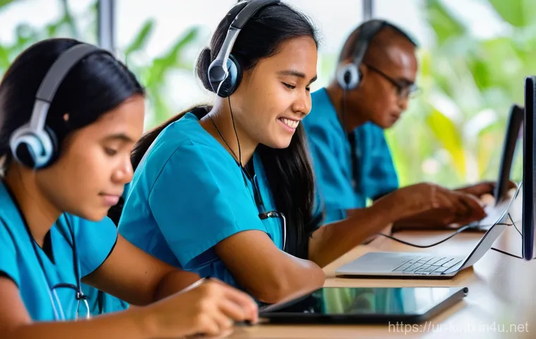 키리바시 전력 및 통신 인프라 - **Prompt 1: A Brighter Evening in a Kiribati Village**
    "A heartwarming scene depicting a Kiribat...