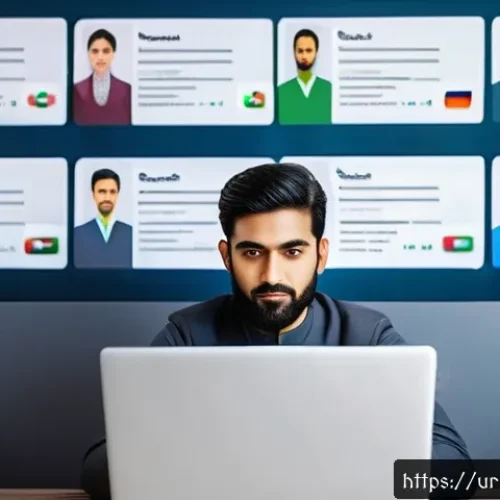 키리바시 로컬 비즈니스 성공 사례 - A vibrant, detailed digital workspace scene showing a local Urdu-speaking business owner managing th...